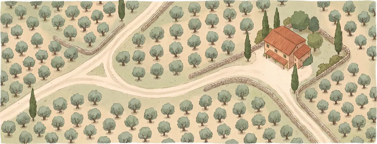 Map of the Oliverse grove